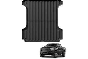 WEIZE Truck Bed Mat for Ram1500/Ram 1500 Classic 2019-2025 2026 5.7ft (5'8.4",67.4in), All Weather Protection TPE Truck Bed Liner Durable Easy Clean Black