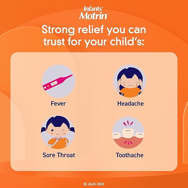 INFANTS’ MOTRIN INFANT IBUPROFEN ORAL SUSPENSION CONCENTRATED DROPS, NSAID FEVER REDUCER & PAIN RELIEVER FOR BABIES, DYE FREE, ALCOHOL-FREE, BERRY FLAVOR, INCLUDES ENCLOSED SYRINGE, 1 FL. OZ