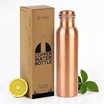 THE ART BOX Pure Copper Water Bottle for Drinking Water
