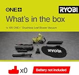 Ryobi OBV18 18V ONE+ Cordless Brushless Blow-Vac Body Only Hyper Green view 6