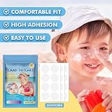 COTTNY 48pcs UV Stickers Sunscreen Reapply Reminder Patch for Kids Adults view 4