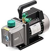 Orion Motor Tech 4.5cfm Vacuum Pump, 1 Stage HVAC Vacuum Pump for R12 R22 R134a R410a Systems, Small 1/3hp 38 Micron Vacuum P