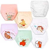 Joyoroy 6Pcs Little Girls Underwear Potty Training Pants 5T Toddler Girl Panties Underwear for Toddler Girls Training Pants Girls Potty Training Underwear Cotton Training Pants for Toddlers