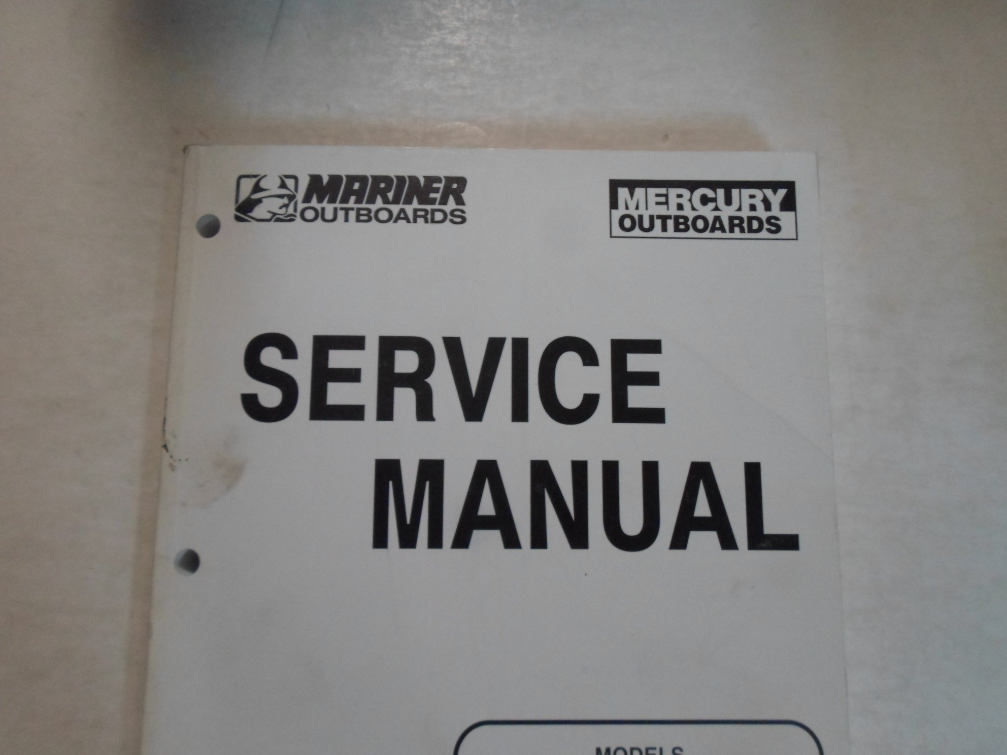 1996 Mercury Mariner Outboards 8/9.9 4 Stroke Service Repair Shop Manual  STAINED Paperback – 1996