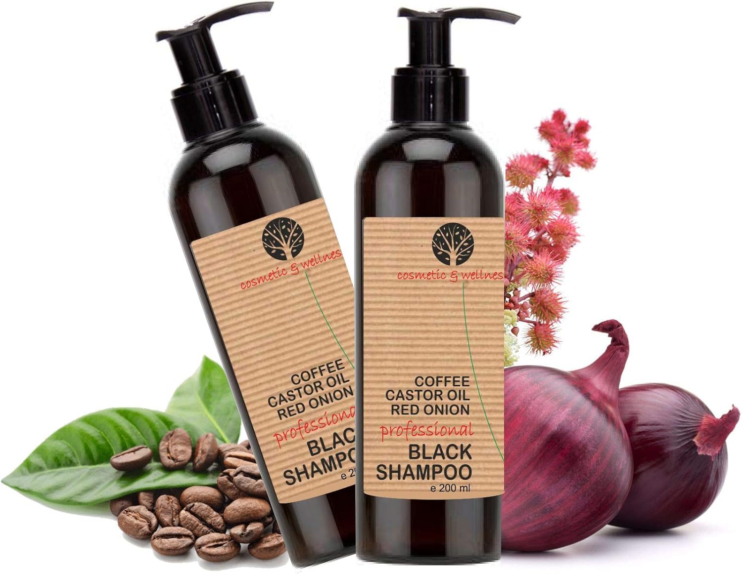 Black Shampoo Greasy Hair, Hair Growth, Anti-Hair Loss, Dandruff & Itchy Scalp, Sebum Control. Onion