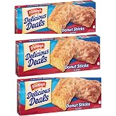 Mrs. Freshley's Glazed Donut Sticks, 10.5 OZ box of 6 sticks (Pack of 3) 18 sticks total