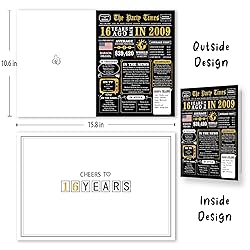 MOROLURU Jumbo 16th Birthday Card, Funny Gifts for