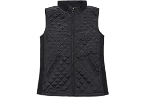 Bienzoe Women Casual Quilted Sleeveless Light Weight Vest