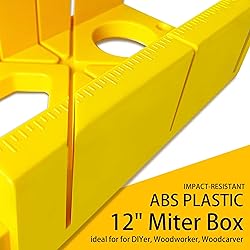 Hanpex 12 Inch Heavy Duty Mitre Box Cuts both 45
