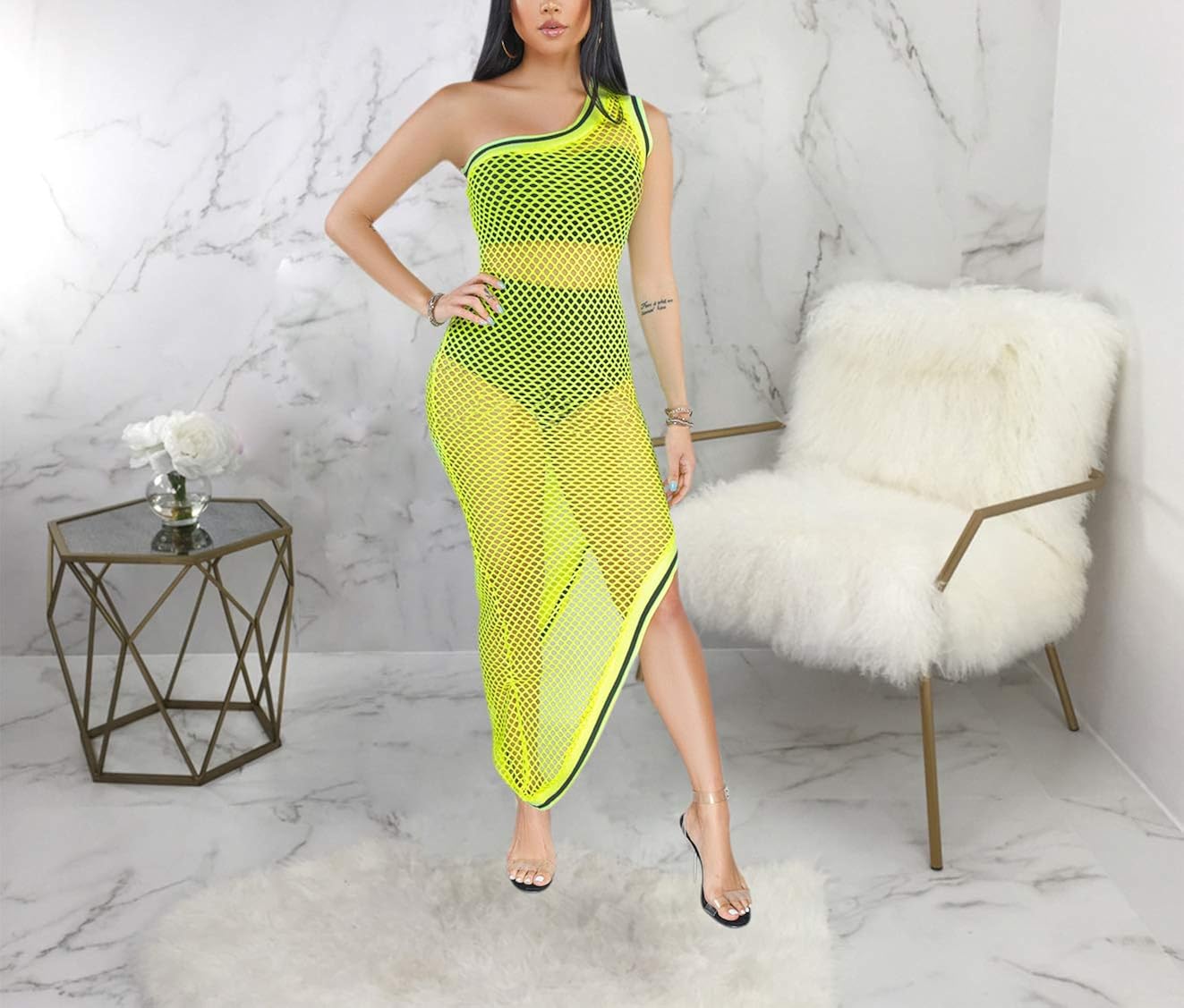 mesh bodycon cover up