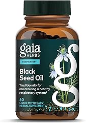 Gaia Herbs Black Seed Oil - Cold-Pressed Capsules with Nigella Seed Traditionally Used for Lung, Respiratory & Antioxidant Su
