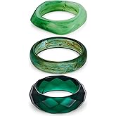 ENSKEFEN Acrylic Resin Bangles Bracelets for Women Wide Irregular Geometric Wristband Statement Bracelet Punk Chunky Acrylic Resin Bangle