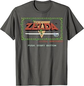 Nintendo Legend of Zelda Classic NES Title Screen T-Shirt