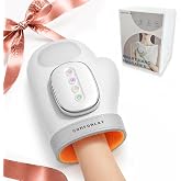 Hand Massager with Heat &amp; Compression, 5 Level Pressure &amp; 3 Heat Settings | Hand Massager for Arthritis and Carpal Tunnel, Massage Gloves, Adjustable Heat &amp; Air Compression, for Fingers,Palms,Wrists