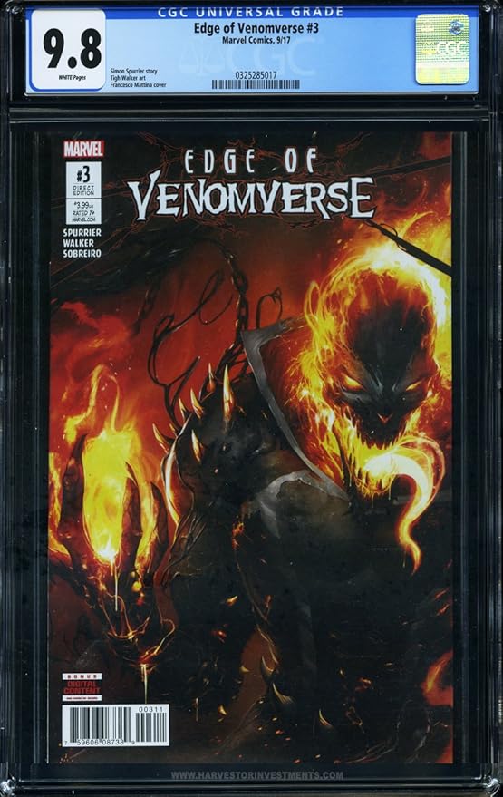 Edge of Venomverse 3 CERTIFIED CGC 9.8 Ghost Rider as
