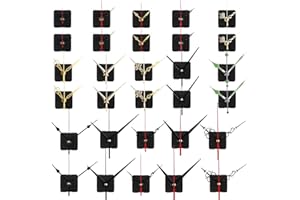 Haiabei 30Sets Quartz Clock Movement Silent Quartz Clock Mechanism Kit Hands and Motor Mechanism Quartz Clock Motor Wall Clock Movement Kit for Repair Replacement DIY Wall Clock Garden Clocks Cross