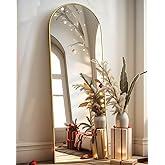 BEVERDY Arched Full Length Mirror - 18"58" Floor & Wall Mounted Mirror for Bedroom & Living Room, Gold
