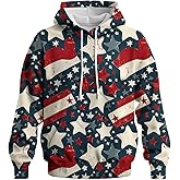 QTAGTESS Novelty Long Sleeve Hoodie Funny Fashion Patriotic Sweatshirts