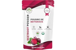 Yogti Organic Beetroot Powder 500g – Pure, Non-GMO, Vegan, Gluten-Free – Fine Red Beet Powder for Smoothies, Baking, Lattes &