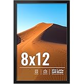 LaVie Home 8x12 Picture Frame for Wall Display, 8x12 Black Picture Frame with HD Plexiglas, 8 x 12 Frame 1 Pack, Display Frame for Vertical or Horizontal, Classic Collection