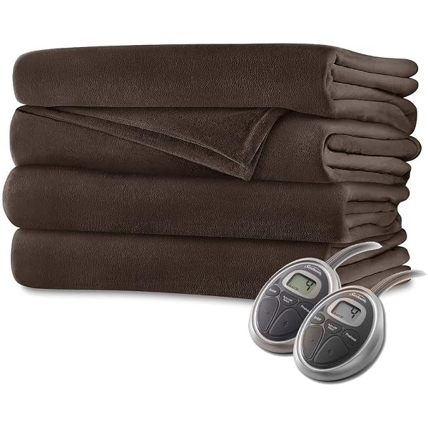 Amazon.com: Sunbeam Velvet Plush Queen Heated Blanket with 20 Heat  Settings, Auto-Off and 2-Digital Controllers - 5 Yr Warranty, Walnut Brown  : Home u0026 Kitchen