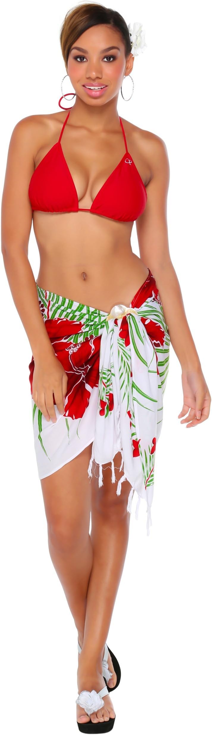 Womens Hawaiian Half/Mini Swimsuit Cover-Up Sarong