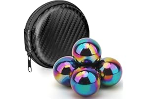 ANZMTOSN Stress Relief Toy for Adults Big Magnets Hematite Magnetic Rattlesnake Egg, Large Magnetic Fidget Toys Set Magnet Rings Fidget Toy for Adults Jumbo Size 1.26 Inch