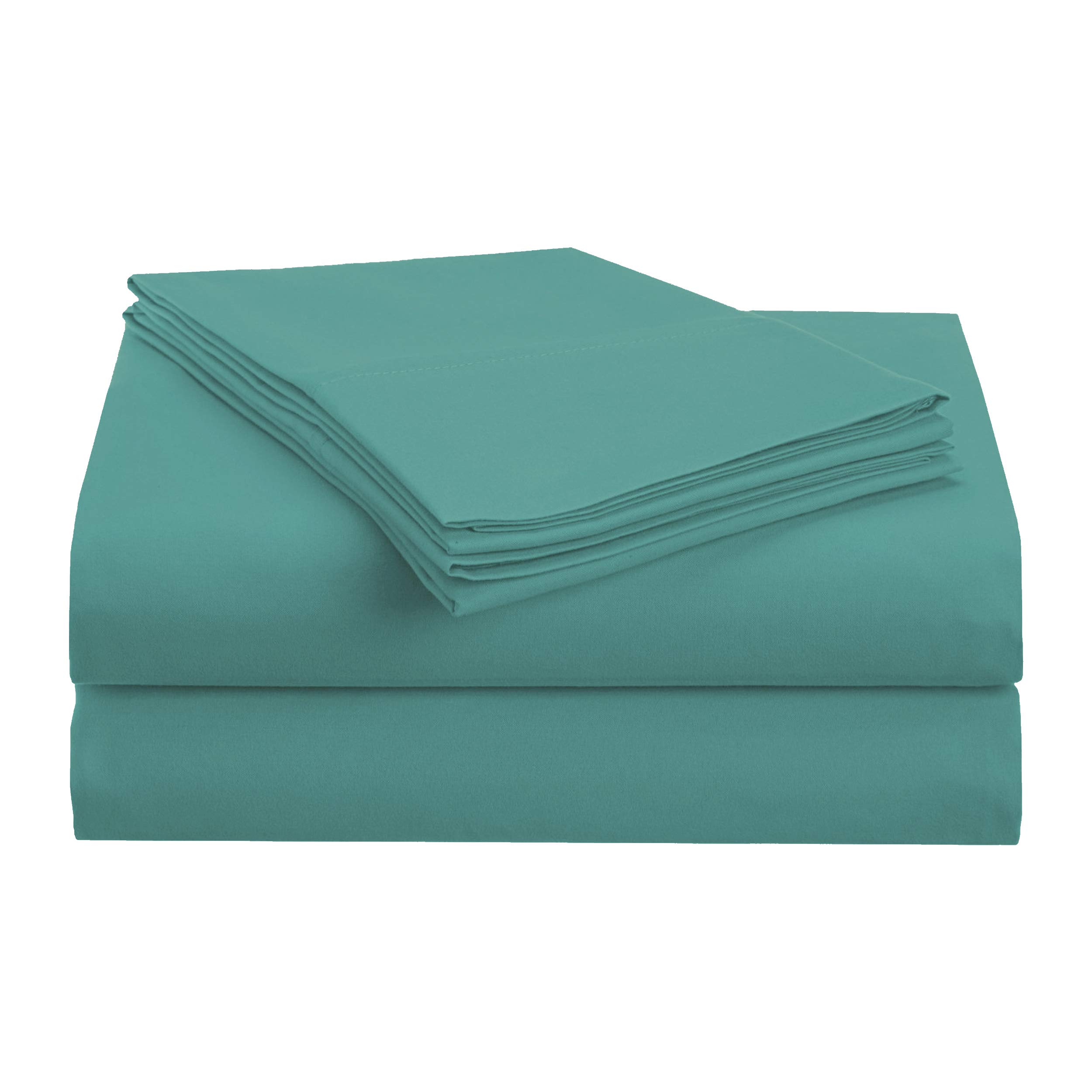 SUPERIOR 1500 Series Premium Quality 100% Brushed Soft Microfiber 4-Piece Luxury Deep Pocket Cooling Bed Sheet Set, Hypoallergenic, Wrinkle and Stain Resistant - Queen, Teal