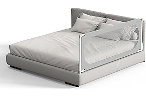 AGIMOLI Baby Bed Rail with Safety Y-Strap Extra Long Twin Full Queen King Size Infants Toddlers Guardrail with Reinforce Anchor Safety System (Grey, 54 inch (Pack of 1))