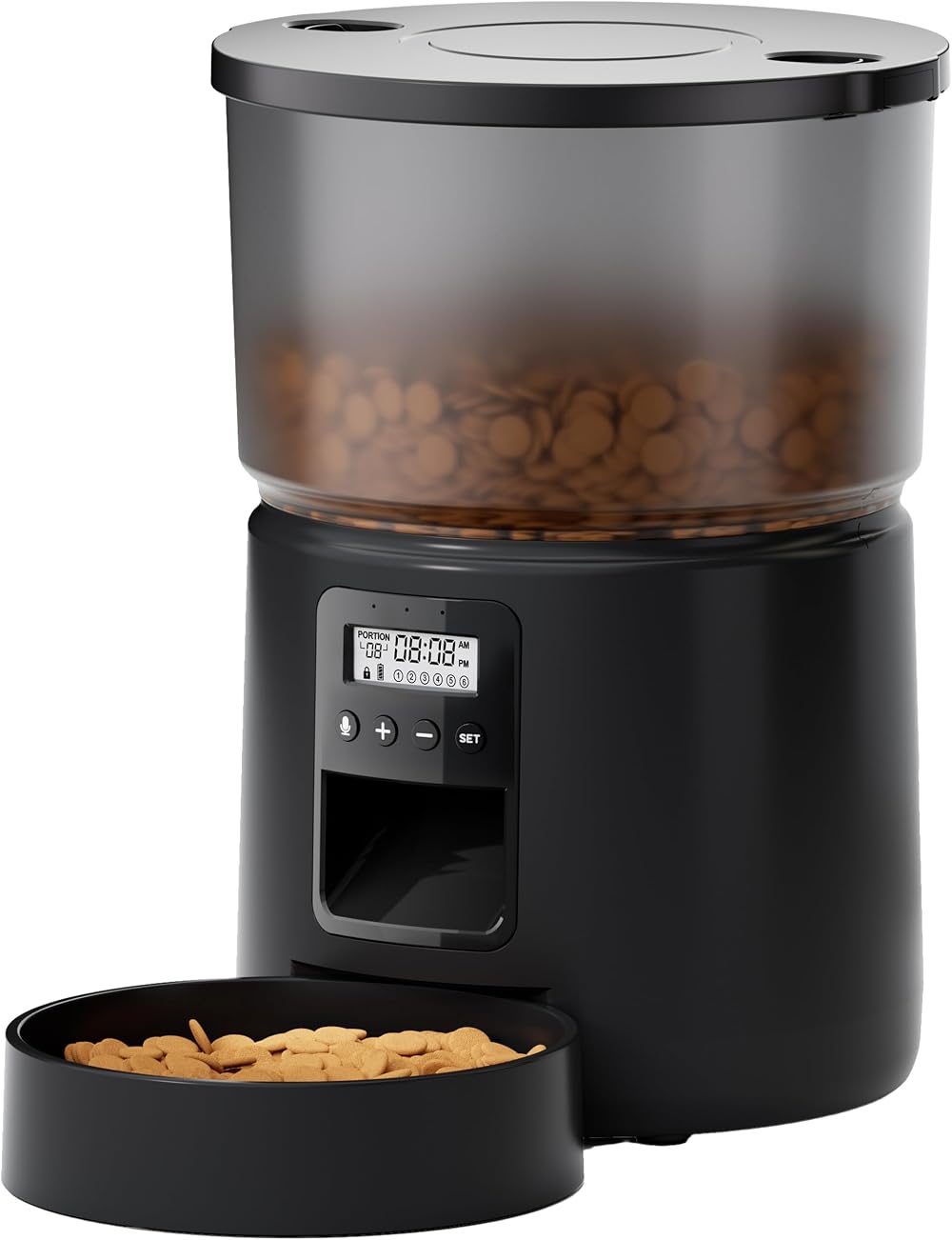 BEMOONY Automatic Cat Feeder 3L, 1-6 Meals, 10s Voice, Dual Power