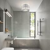 FRIDEKO HOME Crystal Ceiling Light Chrome Flush Mount Modern LED Fixture view 7