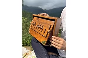 Tones and Decor Shruti Box – 13 Keys | Teak Wood Musical Instrument Shruti Box with Carry Bag | Ideal for Classical, Meditati