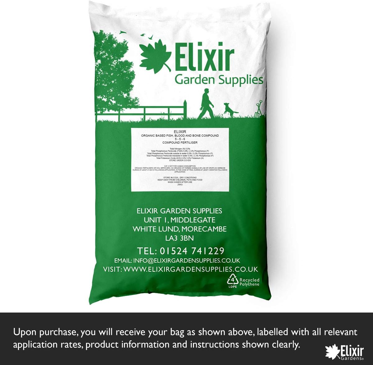 Elixir Gardens Fish Blood And Bone Organic Fertiliser 25kg Bag Amazon Co Uk Garden Outdoors