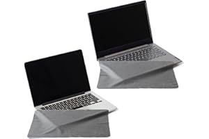 CLEAN SCREEN WIZARD WizPadCover 13" Microfiber Cleaning Cloths 13, Screen and Laptop Keyboard Cover Protection Cleaning Kit with 2-Pack Cloths13”, Grey
