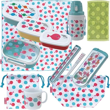 Amazon 学研ステイフル ハーフタオル付 きんぎょがにげた ランチグッズ 9点セット お弁当箱 トリオ 箸 箸箱 巾着 水筒 コップ コップ袋 クロス 弁当箱 オンライン通販