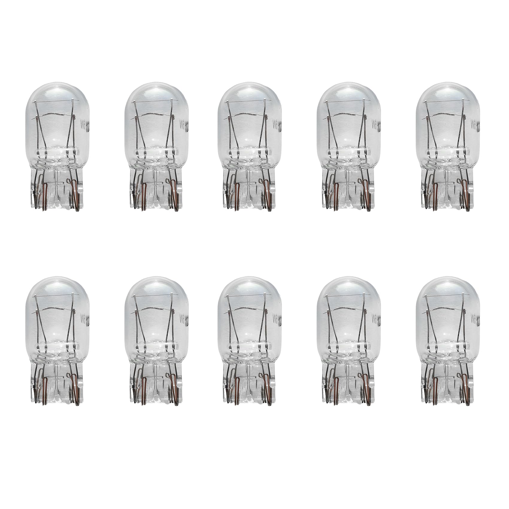 Photo 1 of 10PCS 7443 Bulb, Car Brake Lights, 1891/7443 12V 21/5W Quartz Glass Shockproof Anti-UV Dual-filament Mini Halogen Bulbs, Universal T20 Automotive Brake Bulb Car Accessory for Cars Trucks SUVs (White)