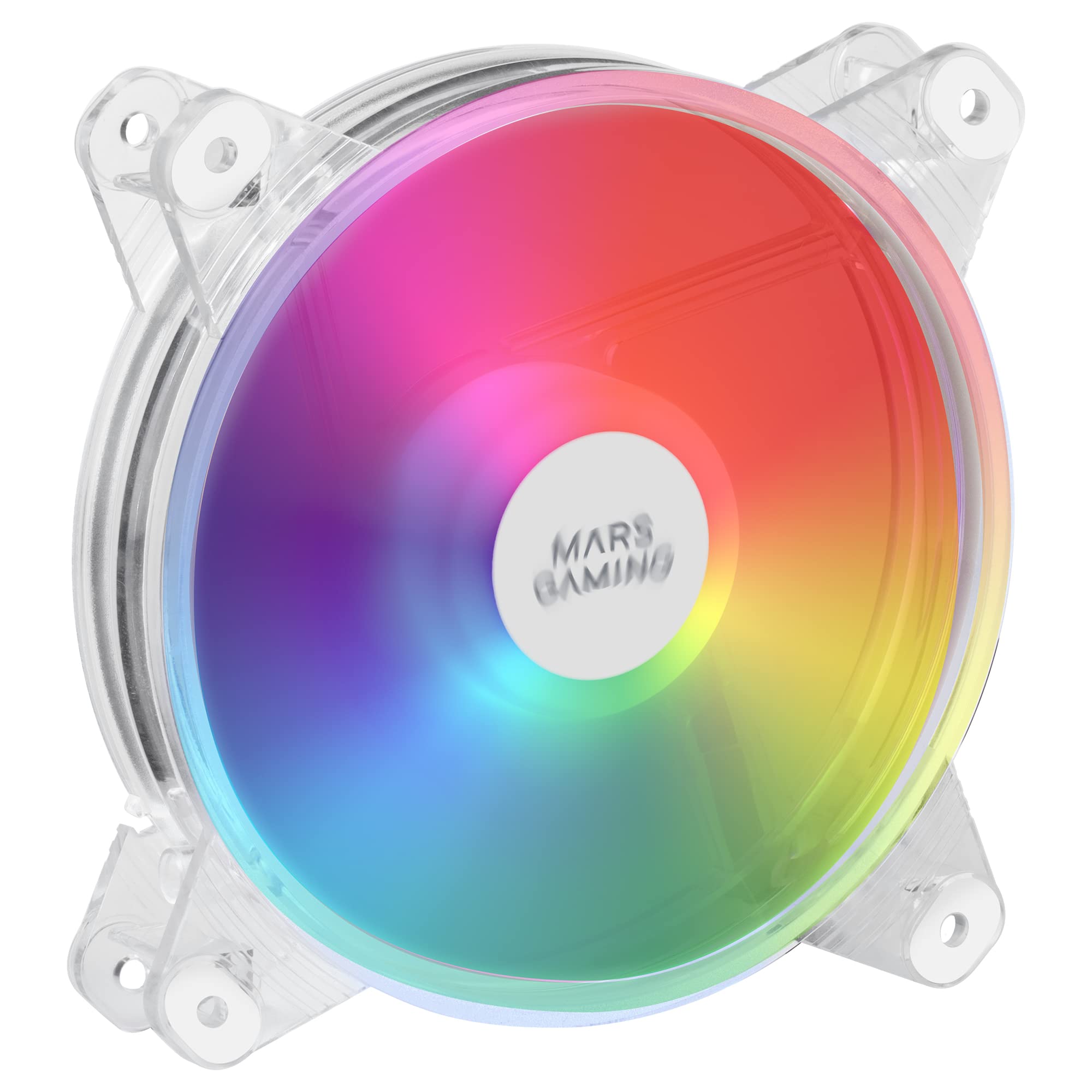 Mars Gaming MFD, 120 mm RGB Fan, Ultra Quiet 14 dB, Molex, Transparent