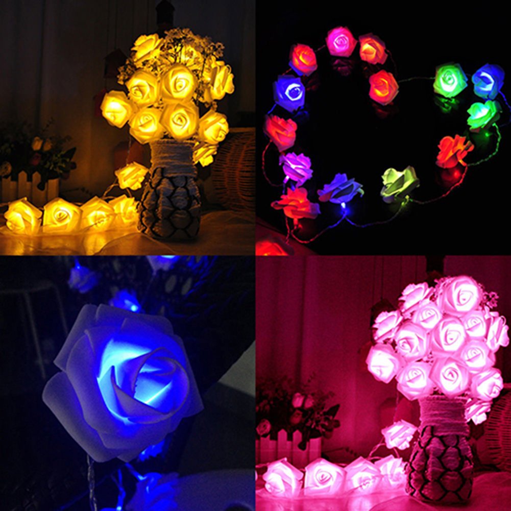 nattnjf 20 led rose fairy string lights
