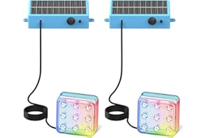 YICHUKE Solar Pool Lights, Pool Lights with Remote, 10-Color 4-Mode Light Sensing LED，Underwater Swimming Lighting with Timer Off, Submersible Pool Lights for Above Ground In-ground Inflatable Pool