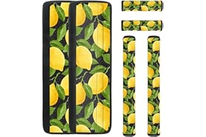 NETILGEN 6 PCS Refrigerator Door Handle Covers Washable Anti-Skid Protector for Fridge Dishwasher Oven Keep Off Fingerprints Liquid Oil Stain Food Spot, Lemon Black