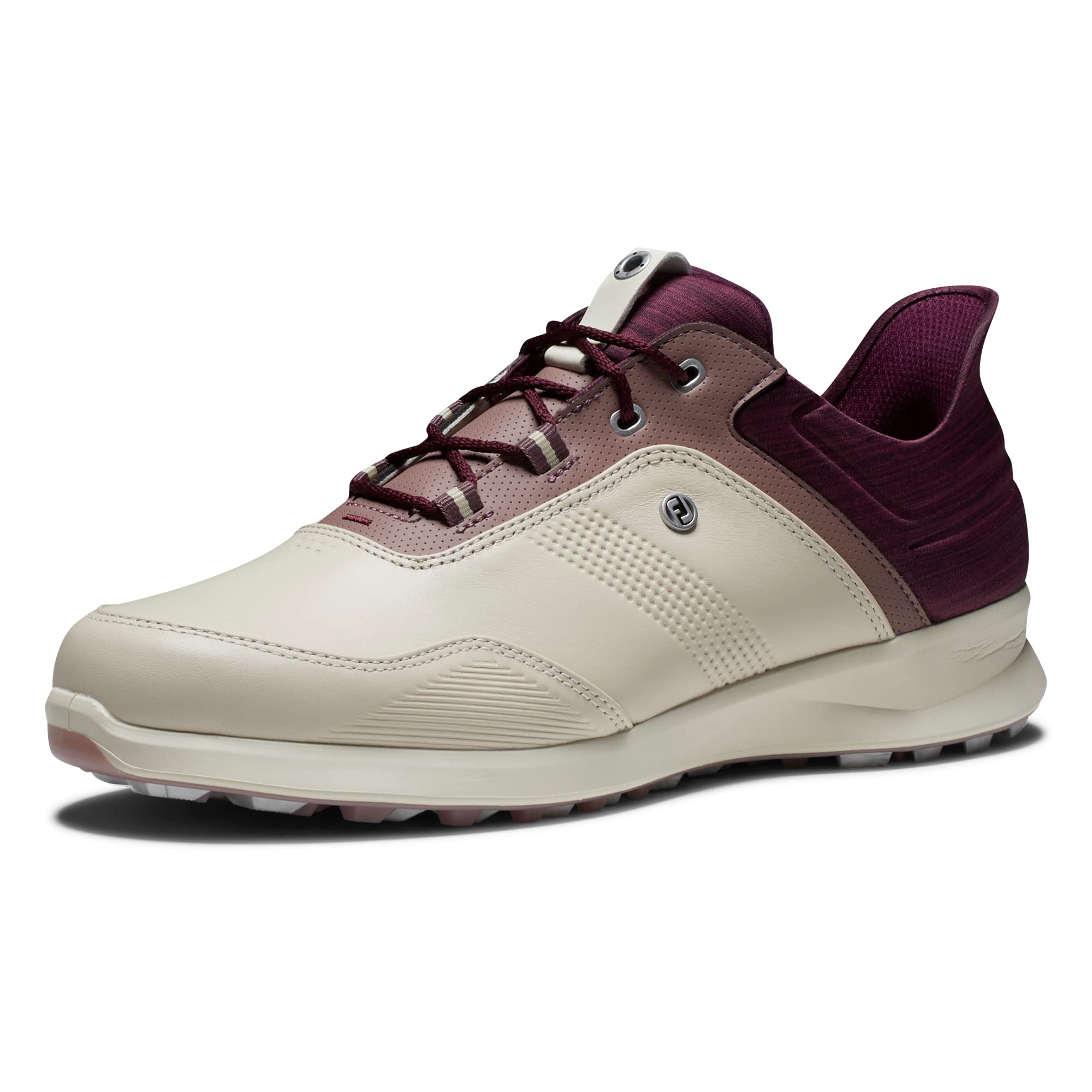 Photo 1 of FootJoy Women's Stratos Previous Season Style Golf Shoe, Vanilla/Merlot, 8.5