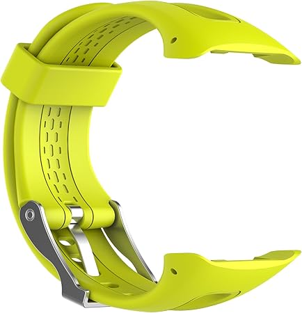 FESKIO - Correa para reloj deportivo Garmin Forerunner 10/Forerunner 15 GPS, de silicona suave (tamaño grande/pequeño), L/Men Size, Lime