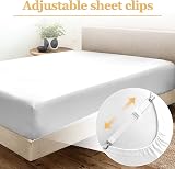 Hanyousheng 8 Pcs Adjustable Bed Sheet Clips, 30cm-130cm, White view 5