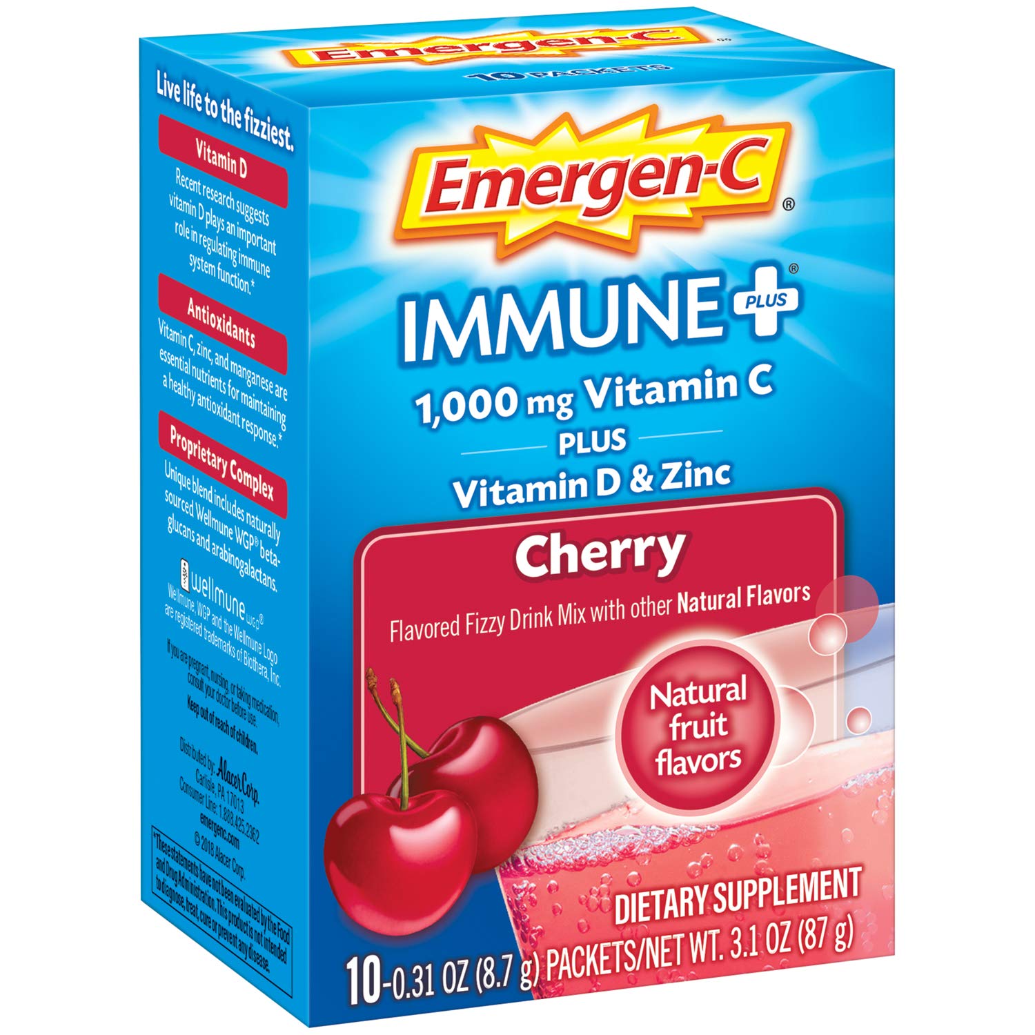 EmergenC Immune Plus Packets, Super Orange, 10 ct, 3.3 oz Amazon Mỹ