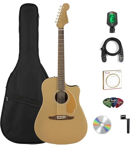 Amazon.com: Fender Malibu Player Acoustic Electric Guitar Bundle