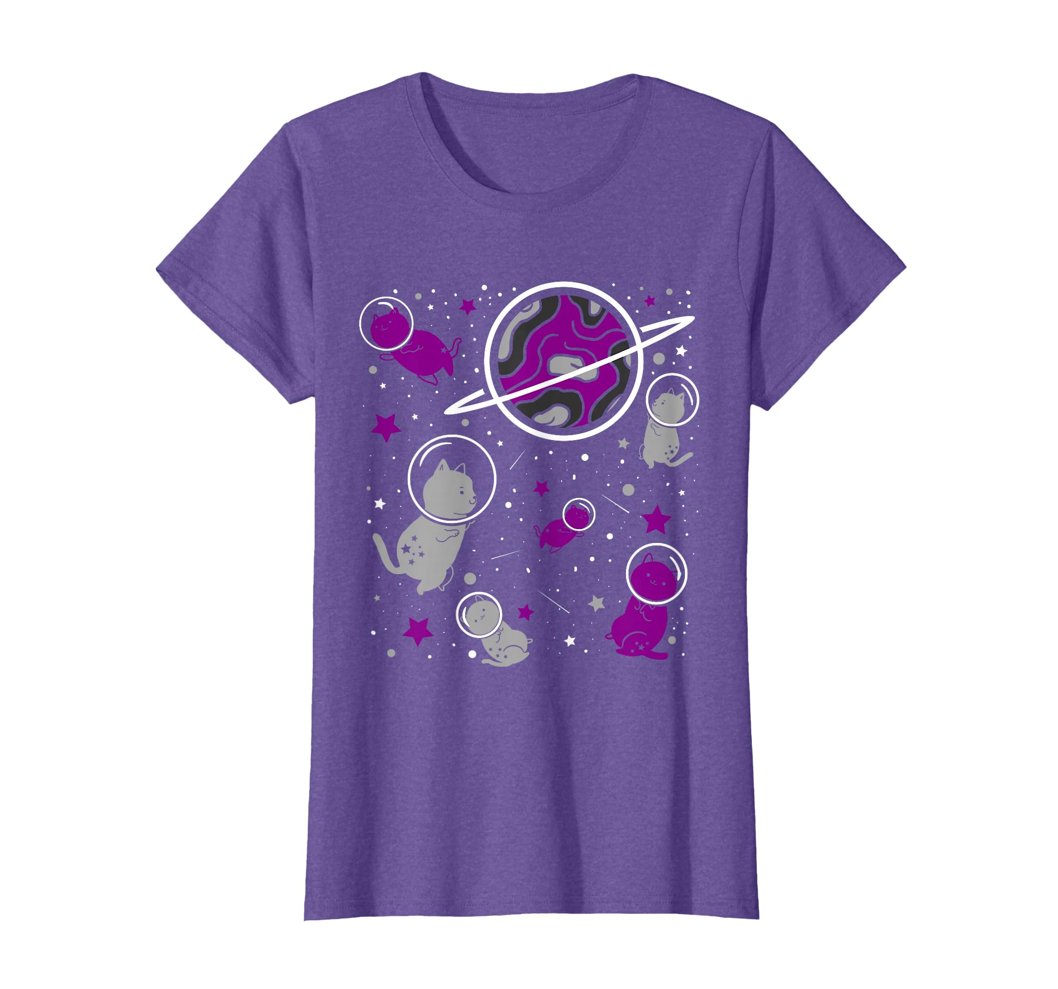 Asexual Cat in Space Asexual Pride T-Shirt