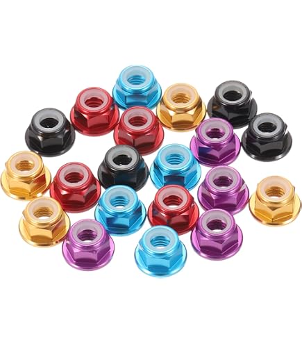 Amazon.com: Traxxas 8447 Serrated Steel 5mm Flanged Nylon Locking