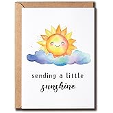 Sending A Little Sunshine Card - Greeting Card - Card For Family Friend - Sunshine Greeting Card - Think Of You Card - Card For Him Her