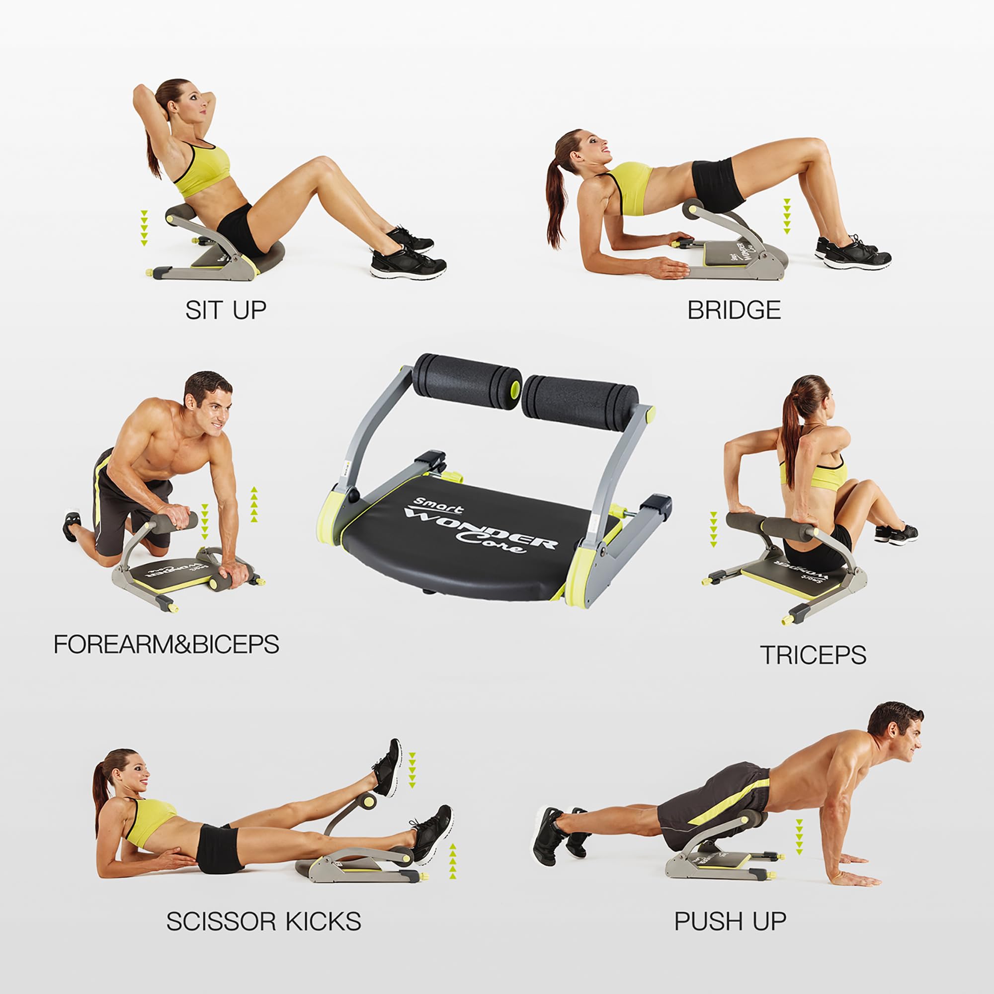 WONDER CORE Smart, Ab Machine, Ab Workout Equipment, Sit Up Machine & Exercise Equipment, Ab Crunch Machine for Stomach Workout, Ab Core Trainer Abdominal Machine for Home Gym