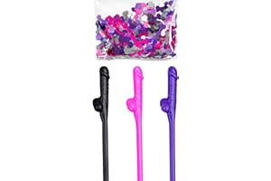 Party Straws Confetti Pack Hen Naughty Straws Plastic Straws Funny Adult Plastic Pennis Straws 15pcs
